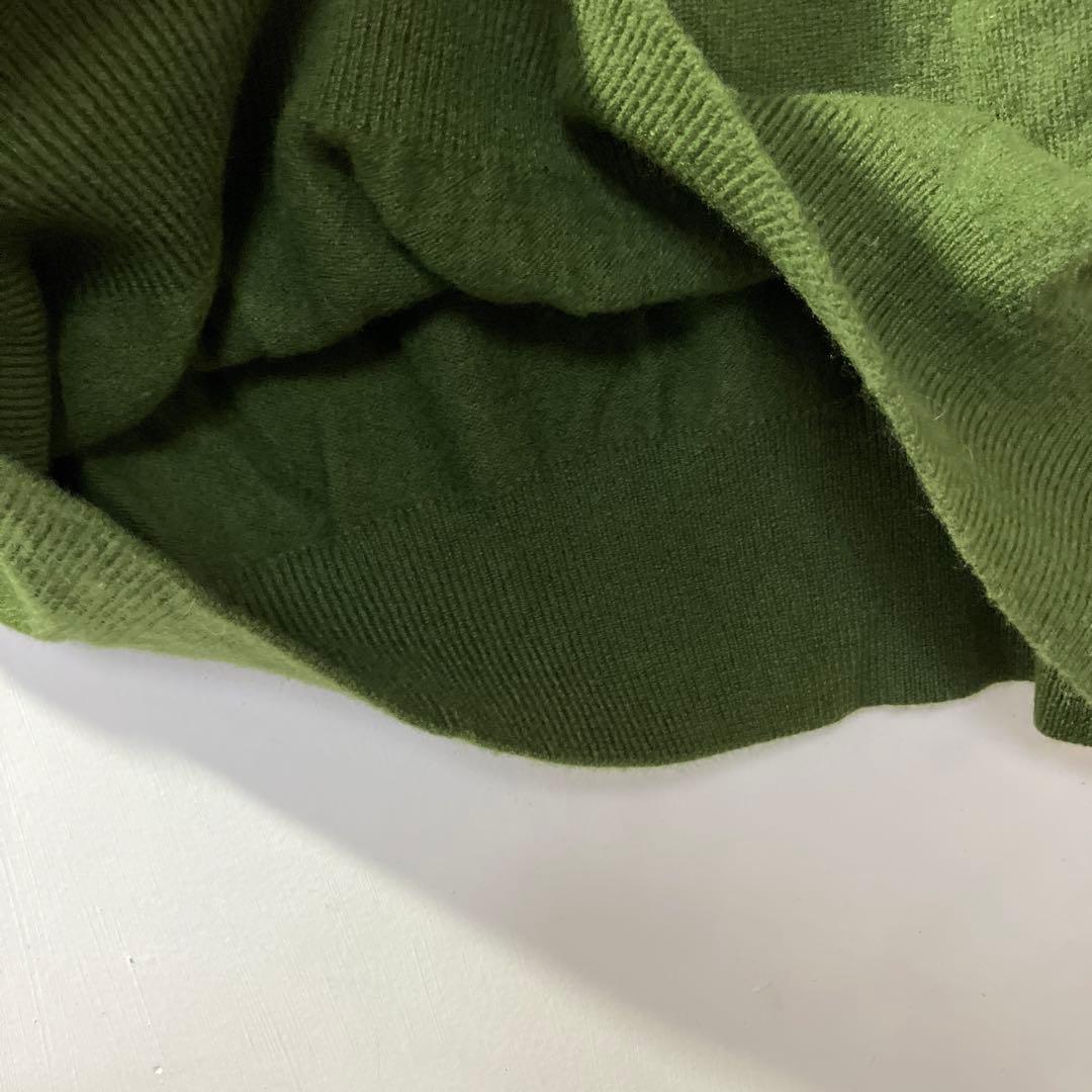 ＊美品＊ラフ&スウェル／ウール　ロゴニット　グリーン　M
