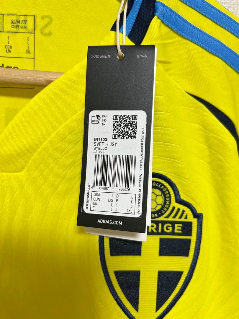 【正規品】ギョケレシュ スウェーデン代表 ホームユニフォーム adidas