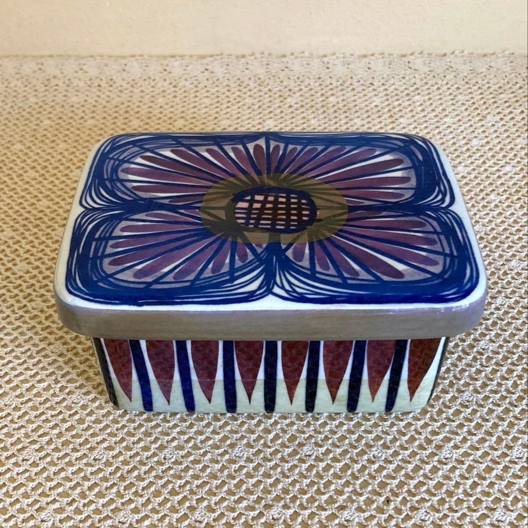 ロイヤルコペンハーゲン テネラ 紫の花バターボックス デンマーク製 1個