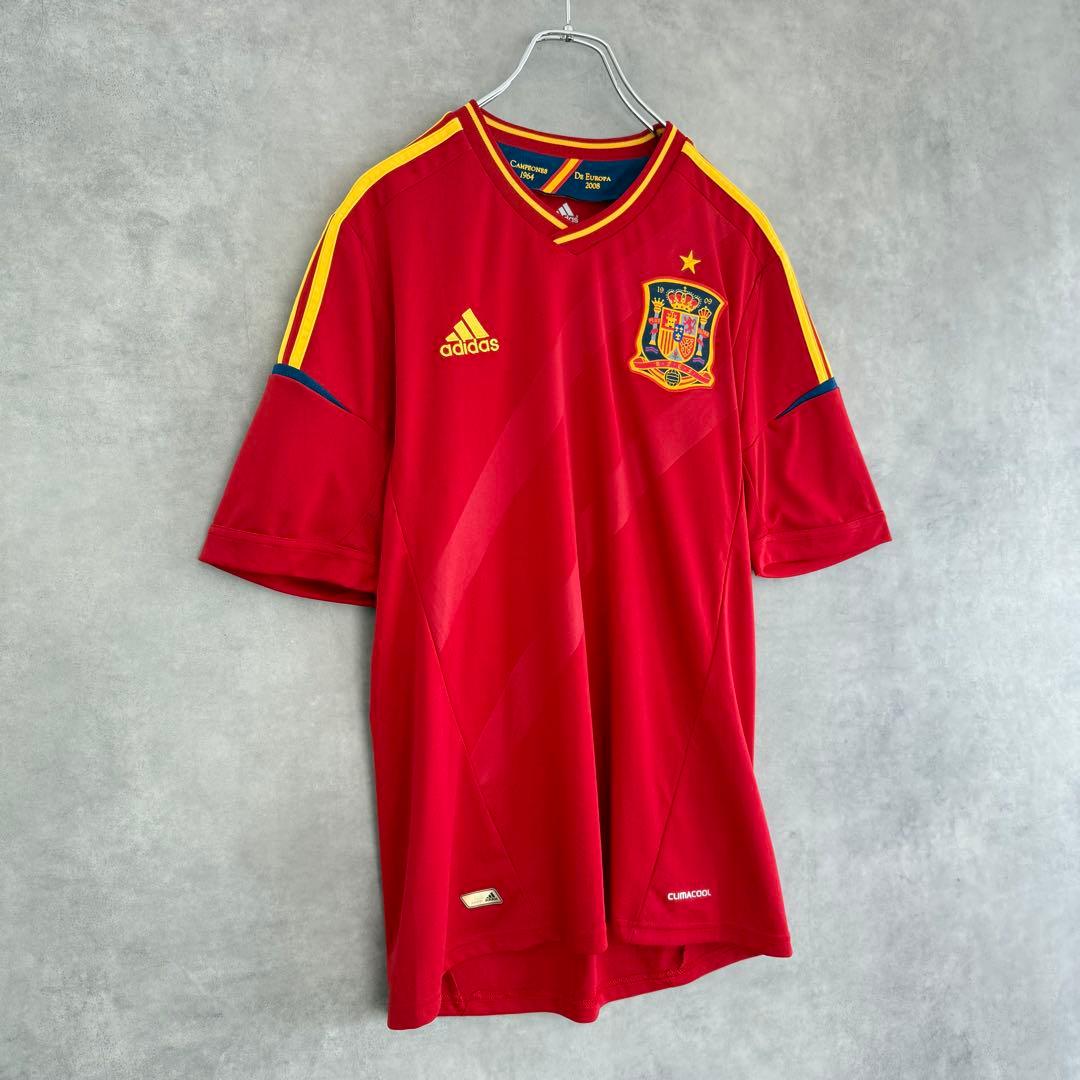 adidas アディダス スペイン代表ユニフォーム ゲームシャツ レッド XL