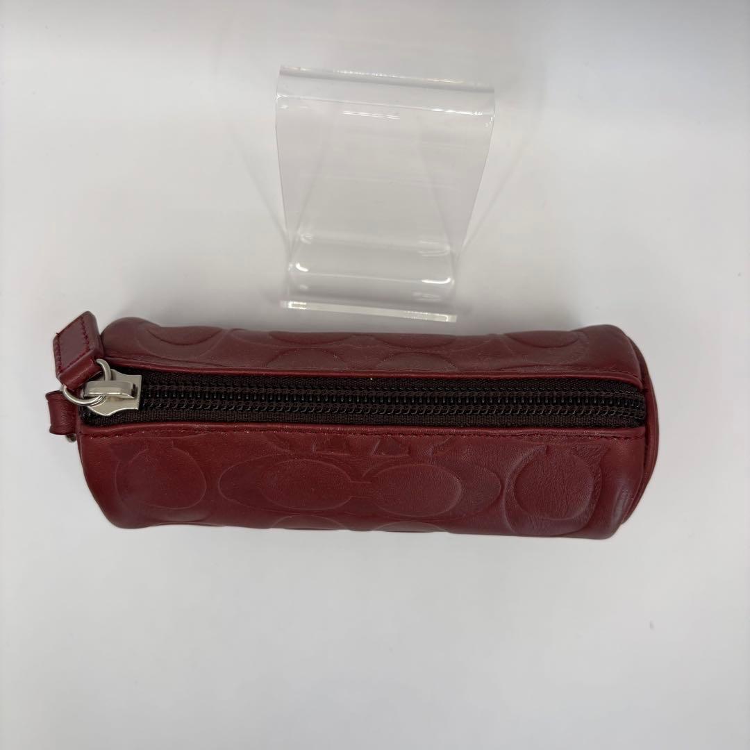 coach ゴルフボール ケース　ボルドー　ゴルフボール3個　ポーチ　コーチ