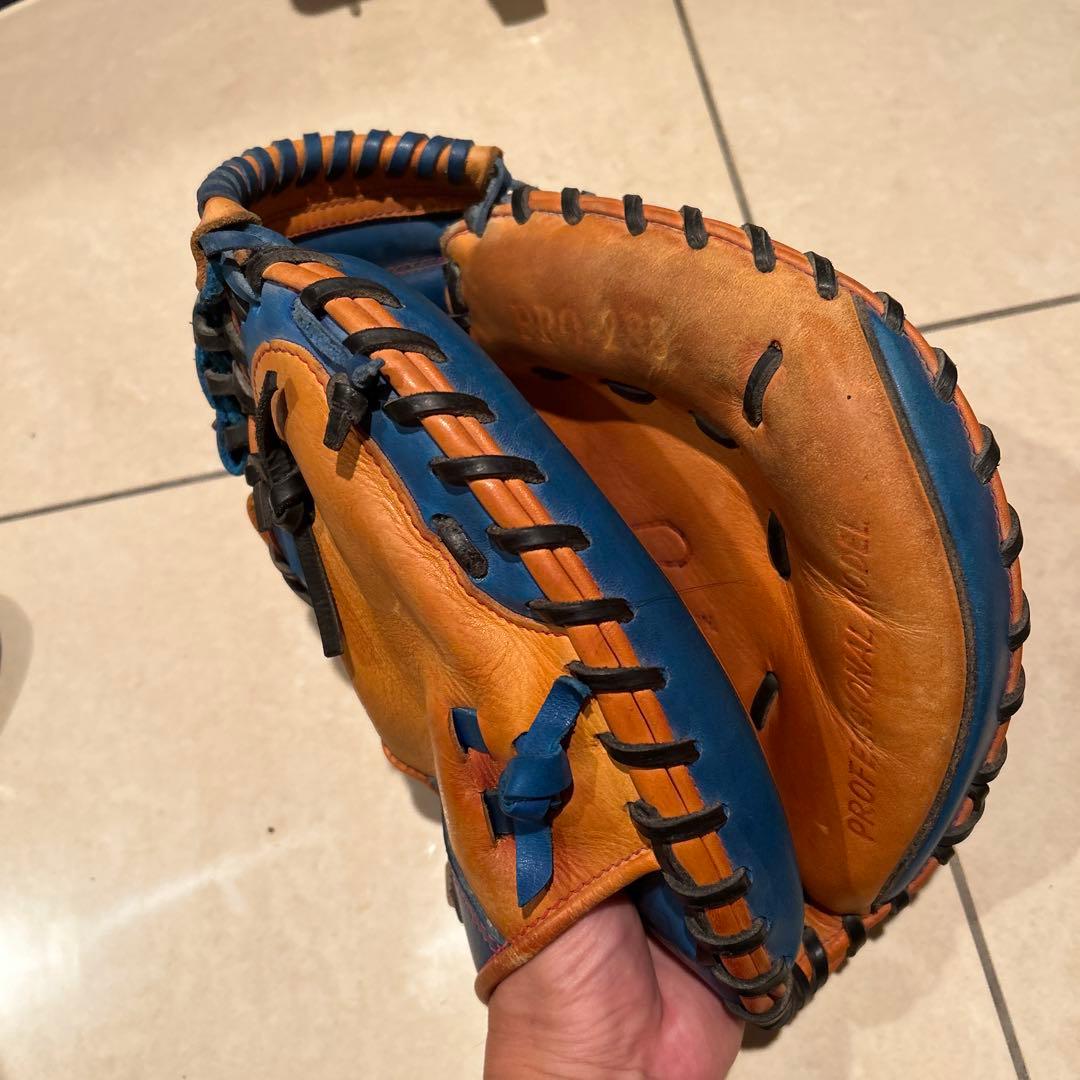 ハタケヤマ キャッチャーミット PRO-288 限定カラー キャメル×ブルー