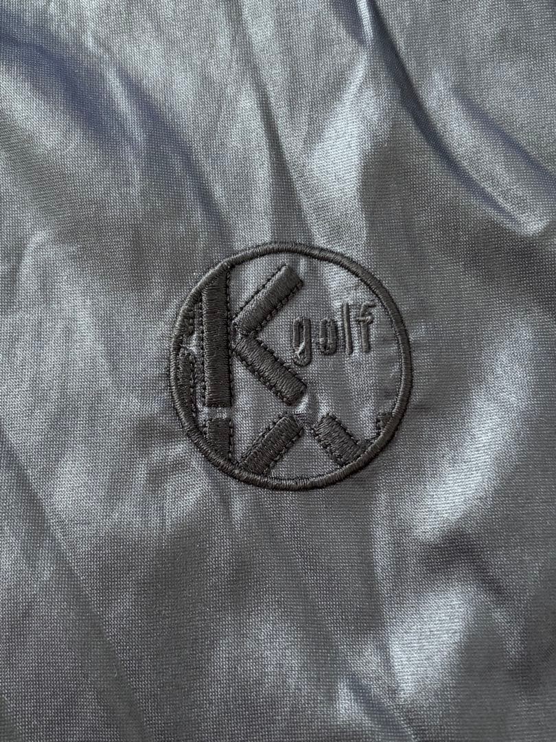 【美品】KENZO ゴルフ 切替フリースベスト 黒×赤 XL相当　ゴルフウェア