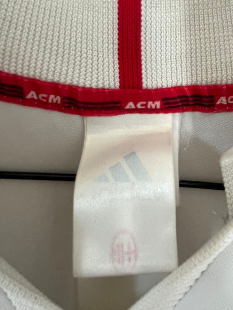 ACミラン adidas 長袖ジャージ ホワイト/レッド　Ｌサイズ