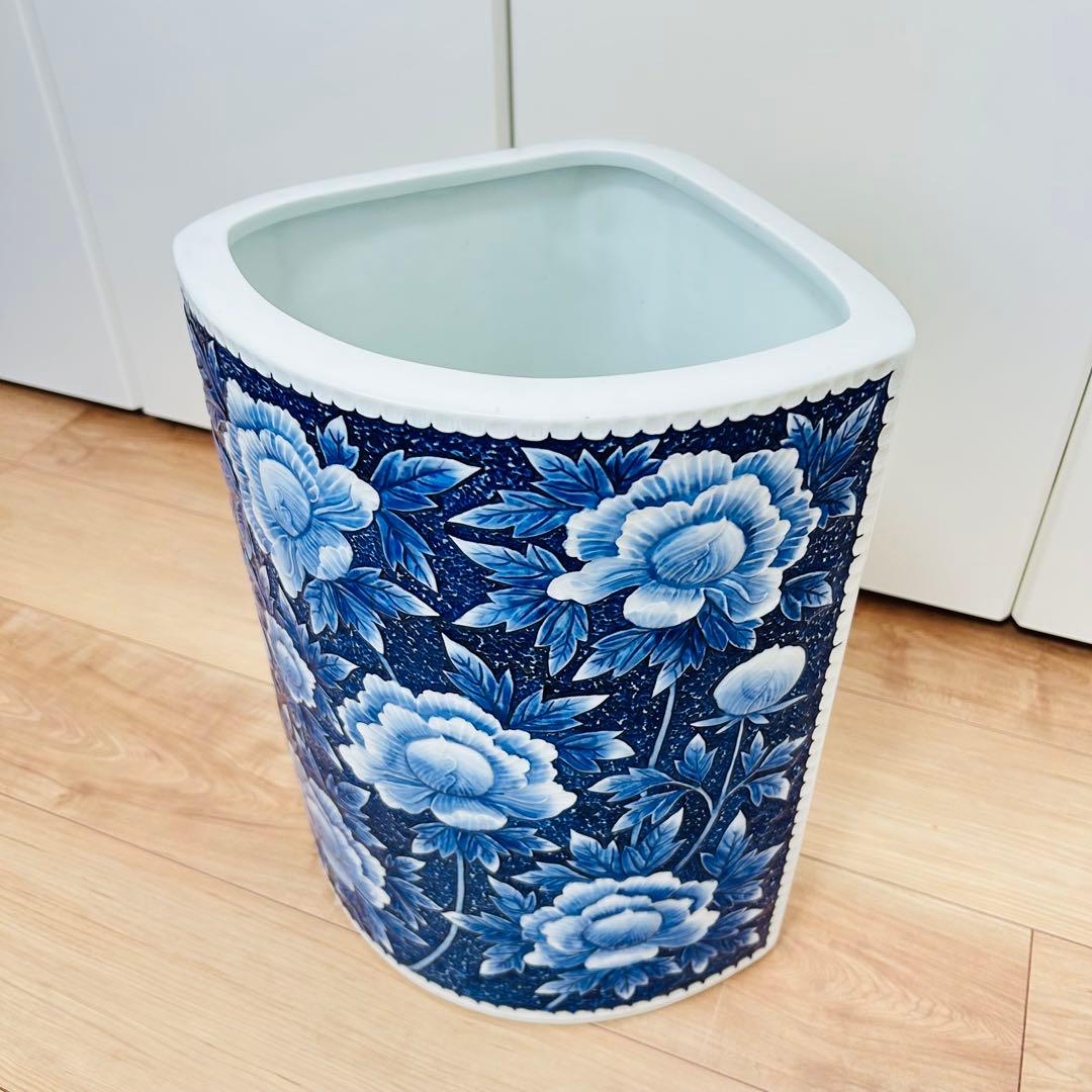 有田焼 コーナー用 花瓶 花器 傘立て 壺 大型 高さ47.5cm