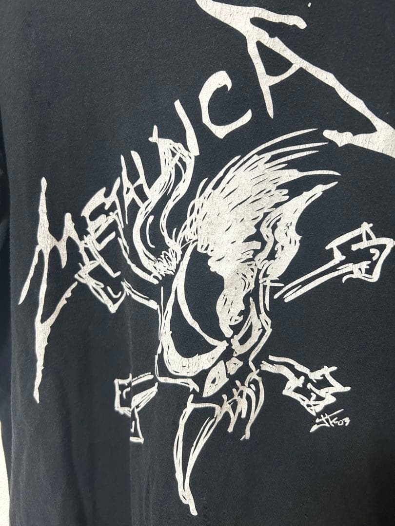 00sヴィンテージ 2003 メタリカツアー フェードブラックバンド tシャツ