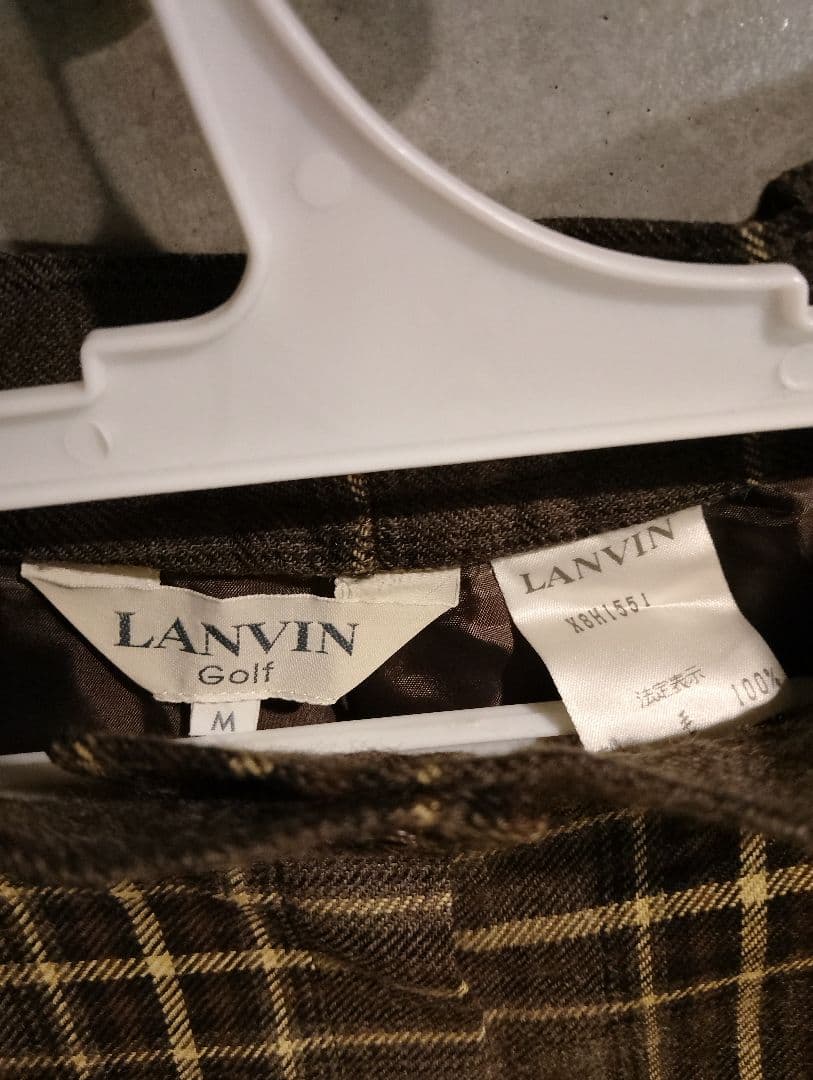 大人気　LANVIN Golf チェック柄ゴルフパンツ Mサイズ　送料無料