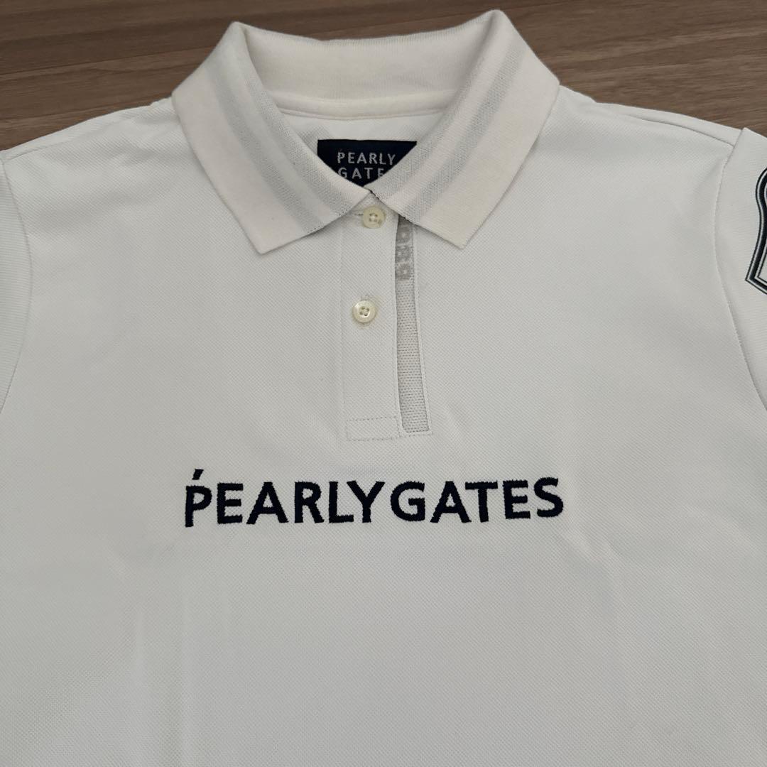 美品✨PEARLY GATES パーリーゲイツ ポロシャツ 白 ホワイト 半袖