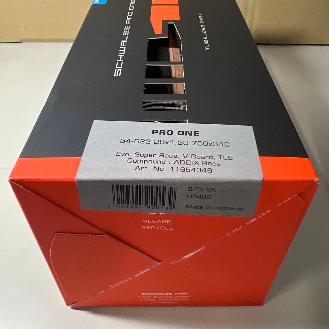 G952 新品　SCHWALBE Pro One 700x34C ブラック