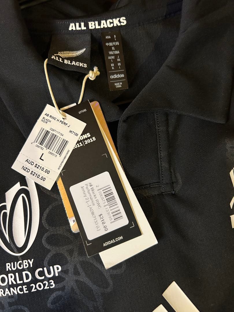 新品タグ付きadidas限定品ALL BLACKS2023 ジャージ海外L