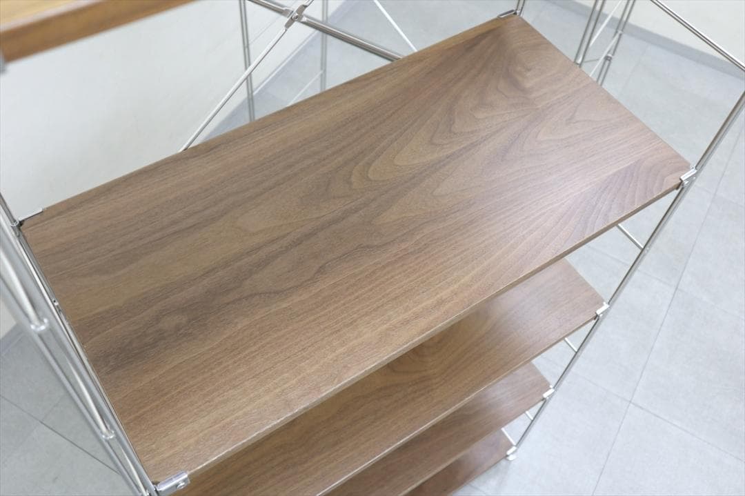 MUJI ステンレスユニットシェルフ ウォールナット 大 5段 ワードローブ