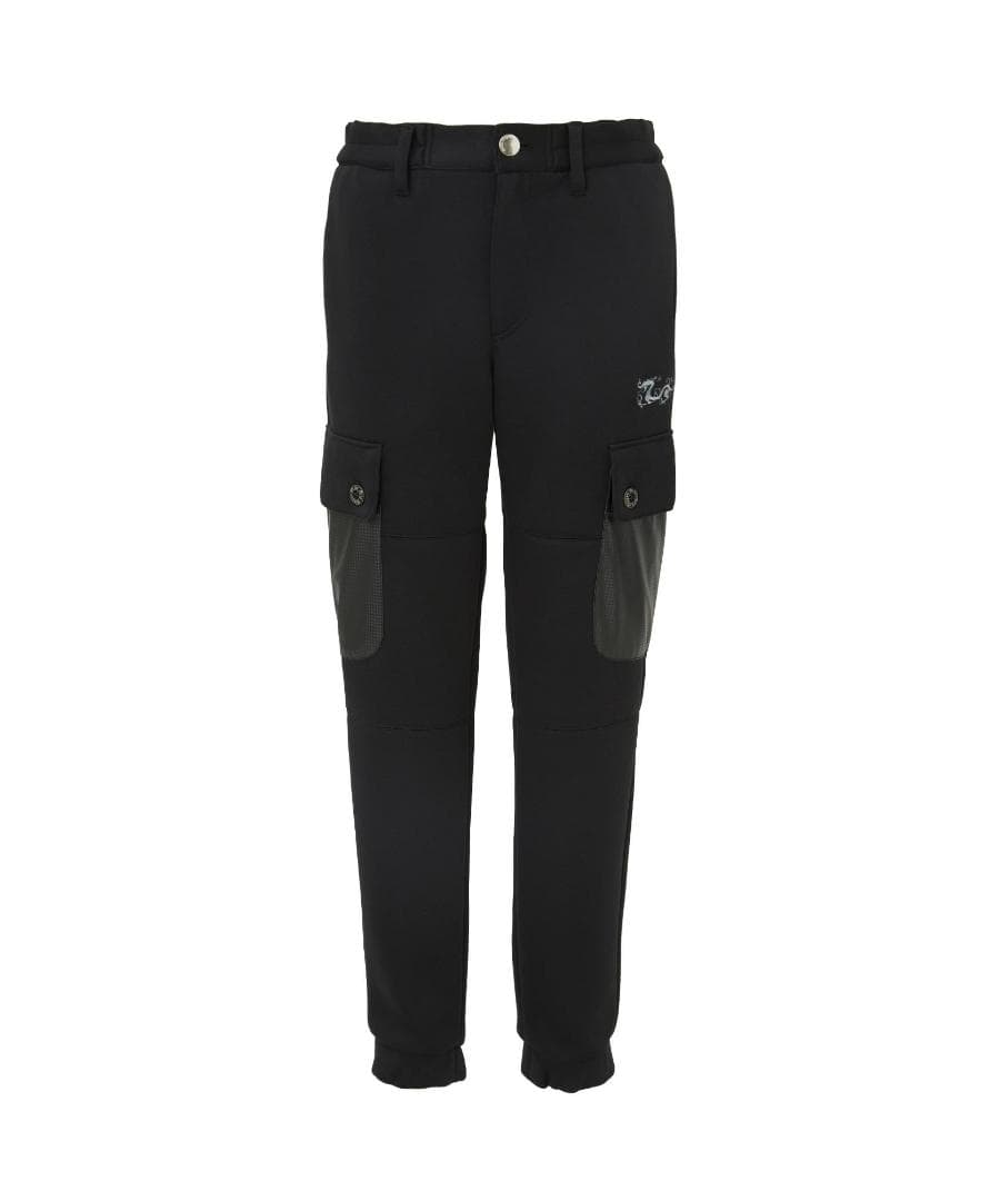 新品☆ダンスウィズドラゴン スパン ダンボール イージー パンツ☆黒☆XLサイズ
