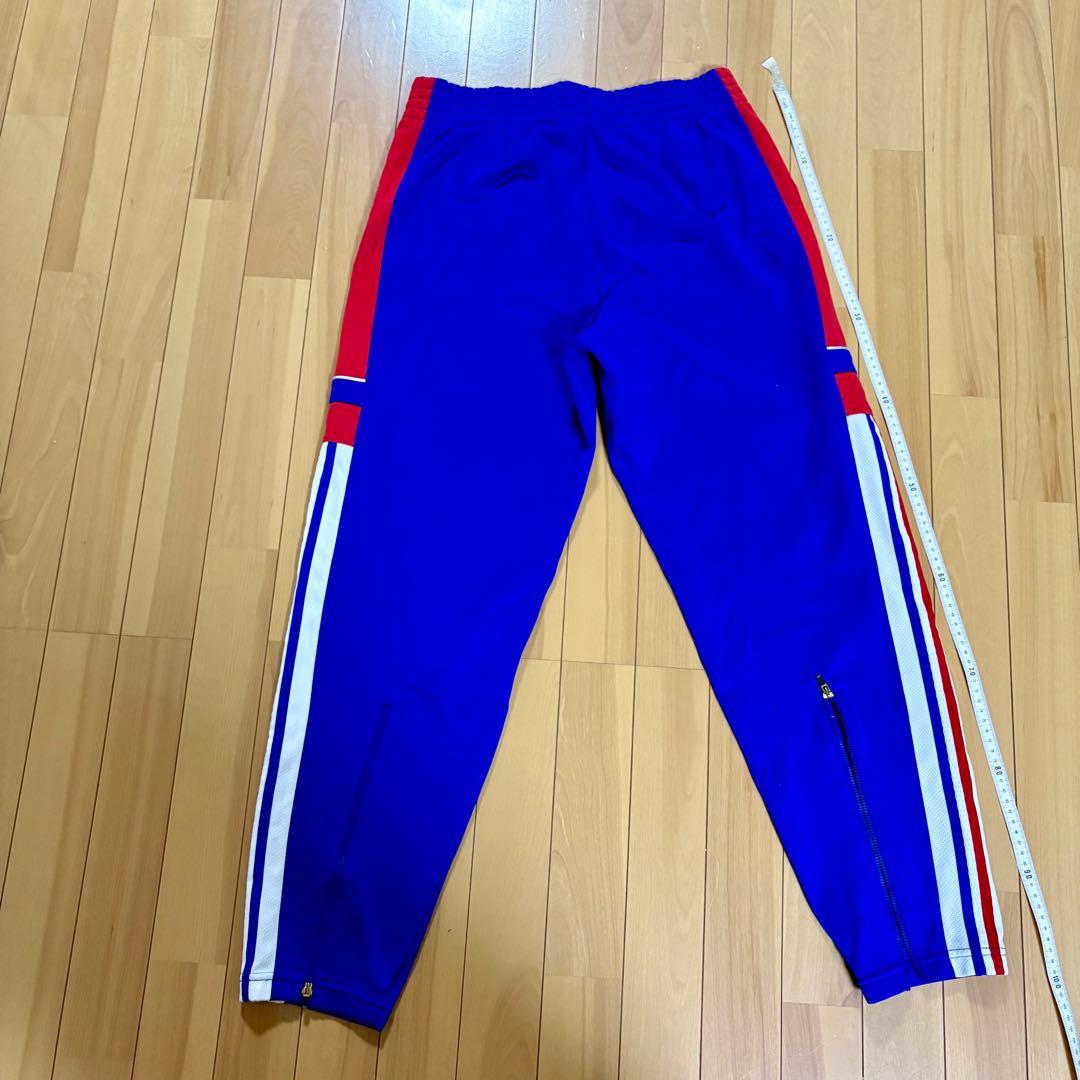 90's adidas ジャージ 青赤白トリコロールストライプ上下セット 日本製