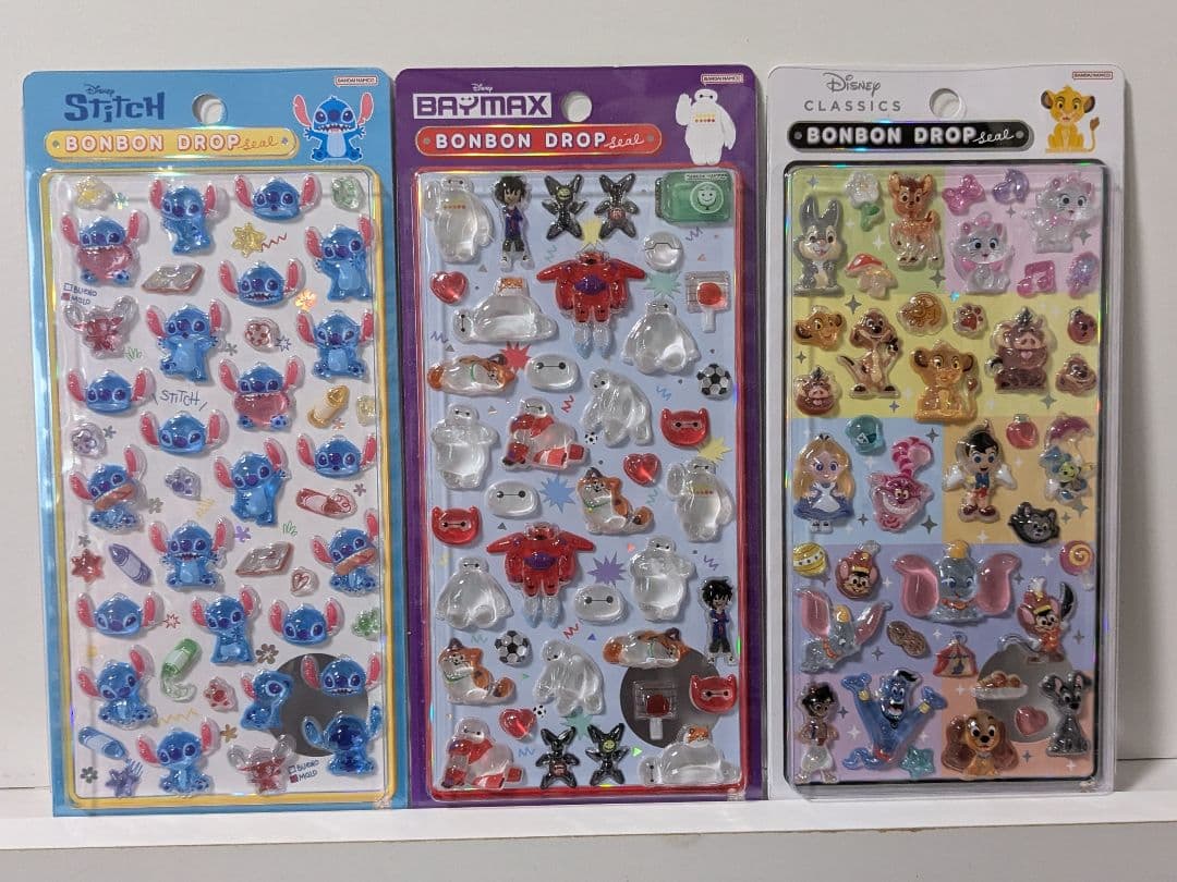 ボンボンドロップシール 正規品 ディズニー6枚セット