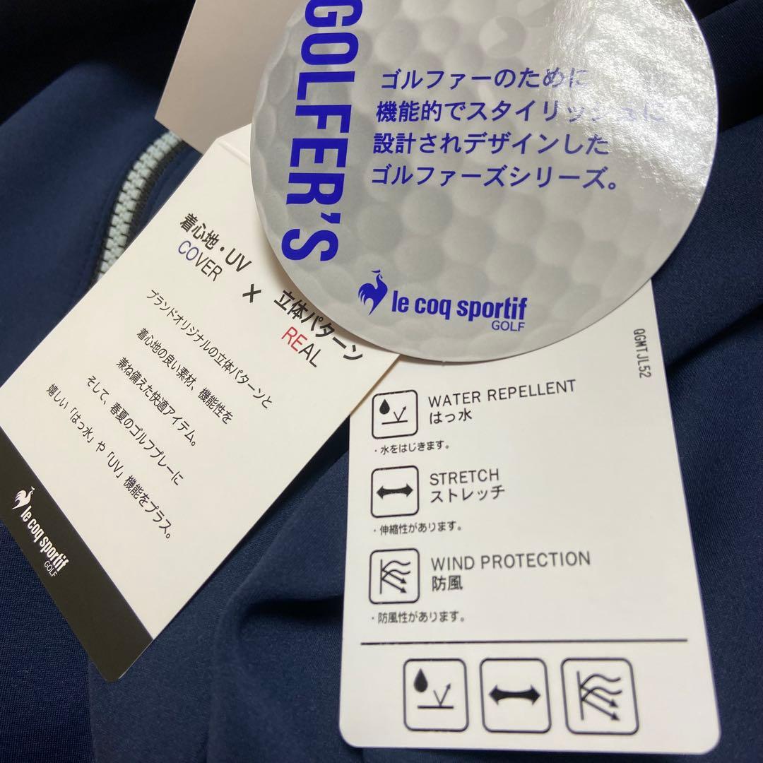 ルコック ゴルフ ダンボール フルジップ ジャケット メンズ Lサイズ ネイビー