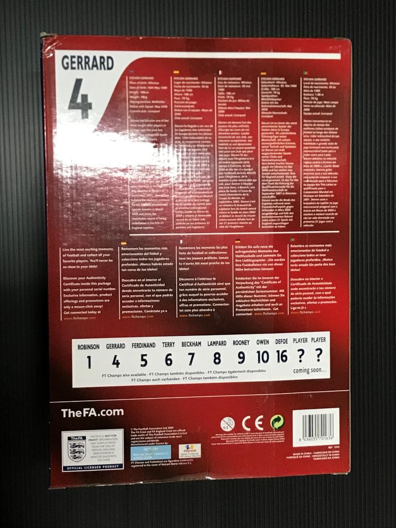 未開封レア　FT　CHAMPS　12インチ（約30cm）スティーブン・ジェラード