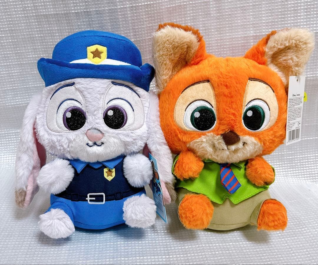 28cm miniso ズートピア　ニック　ジュディ　ぬいぐるみ　ミニソ　韓国