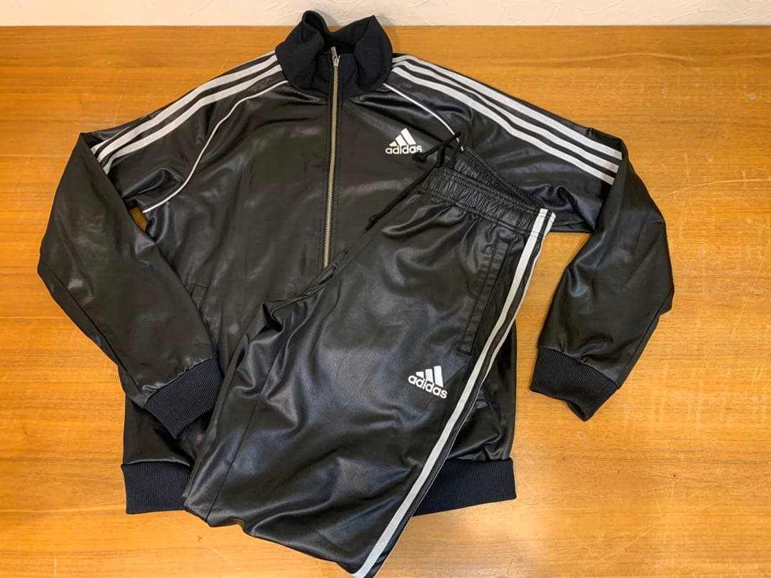 N1206-08★adidas ジャージ上下セット 黒 climalite