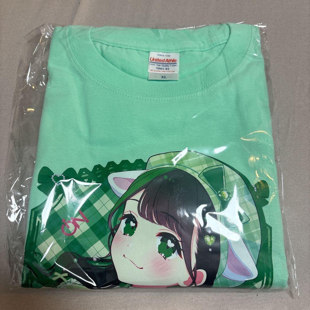 儚寧この メンカラ推しTシャツ XL ミントグリーン iON! 緑
