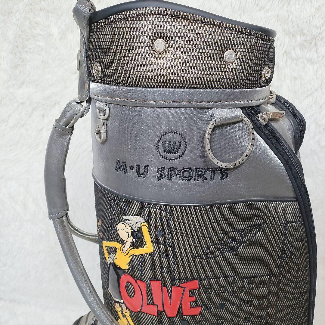 【美品】M.U SPORTS　ポパイ　オリーブOLIVE コラボ　キャディバッグ