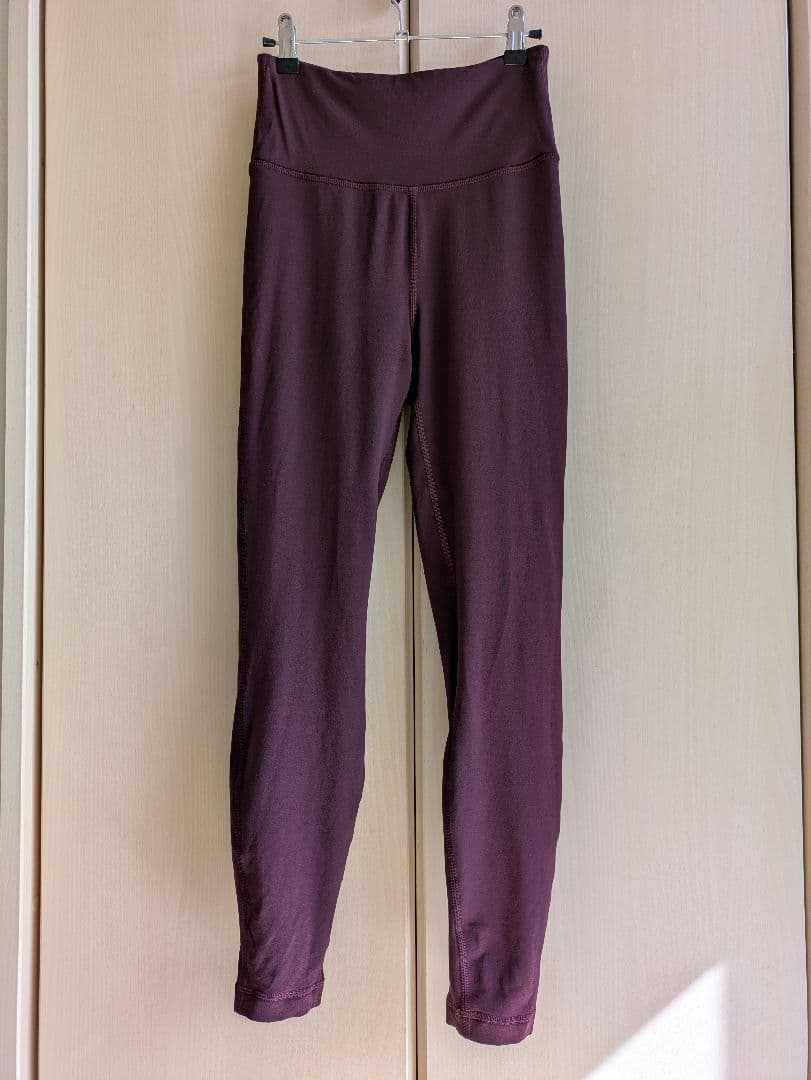 lululemonバーガンディ ハイウエストレギンス S