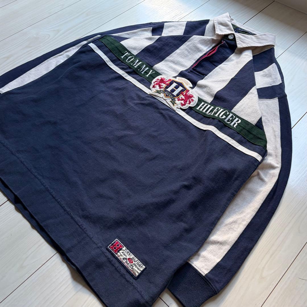 【激レア】90s OLD   ビックロゴ ラガーシャツ