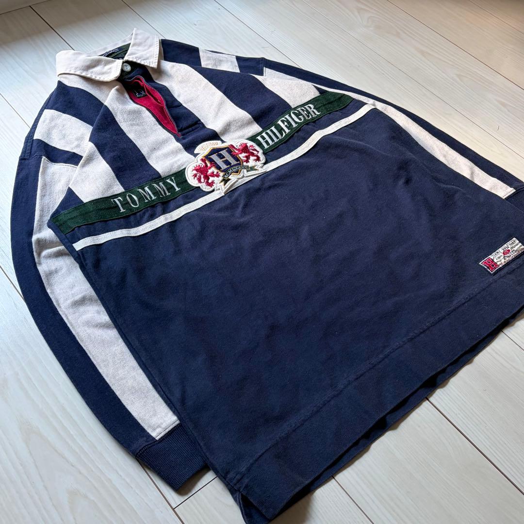 【激レア】90s OLD   ビックロゴ ラガーシャツ
