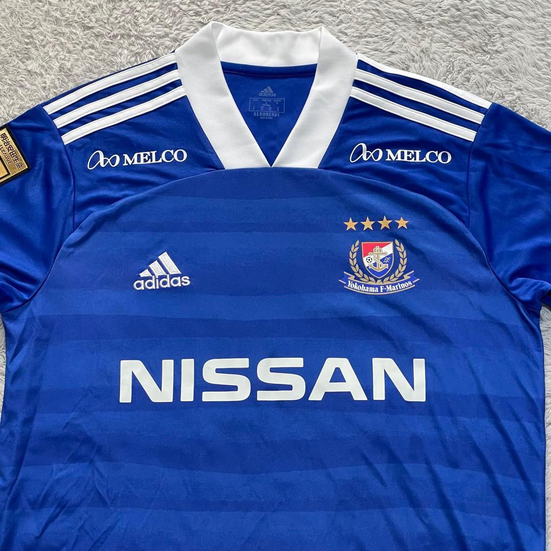 アディダス　サッカーシャツ　ゲームシャツ　横浜F・マリノス　ボーダー　Lサイズ