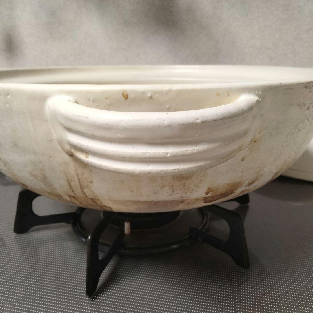 マルヨシ陶器　STYLE土鍋　9号　萬古焼　アースホワイト　土鍋　白