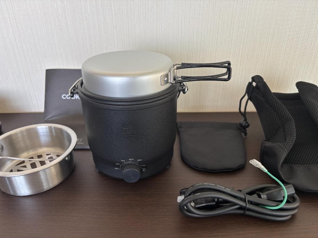 エレコム NESTOUTネストアウト 電気調理器 電気炊飯器COOKER-1黒
