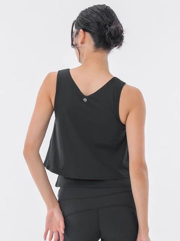【新品】SUKALA カップ付きフレアタンクトップ ブラック L