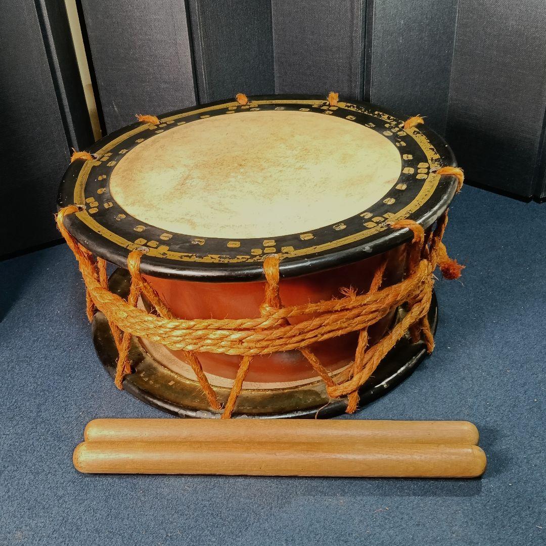 AP65 和太鼓 バチ 置台付 締太鼓 35cm 和楽器 打楽器 祭太鼓