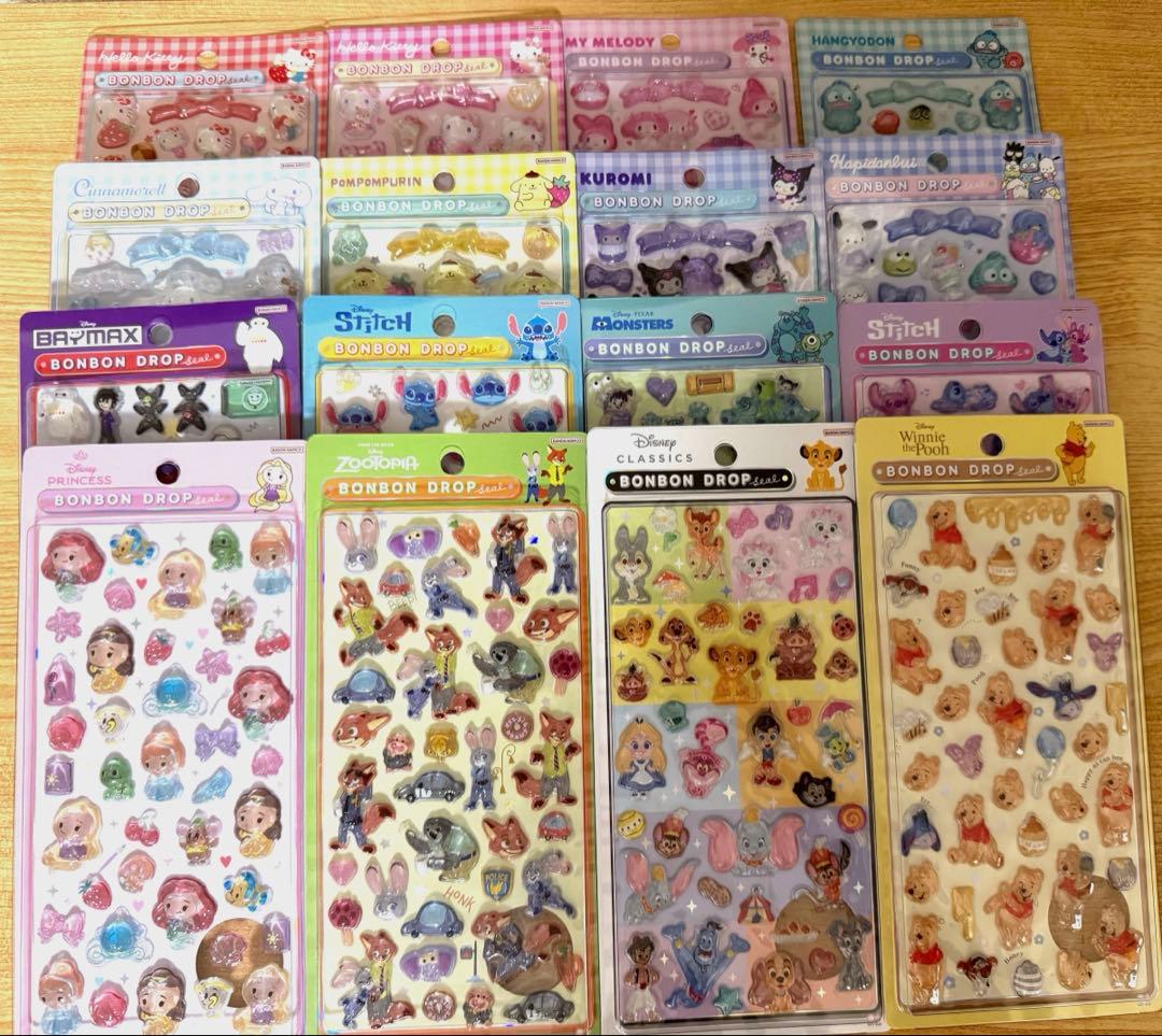 【正規品】ボンボンドロップシール サンリオ第2段 ディズニー 大 コンプリート