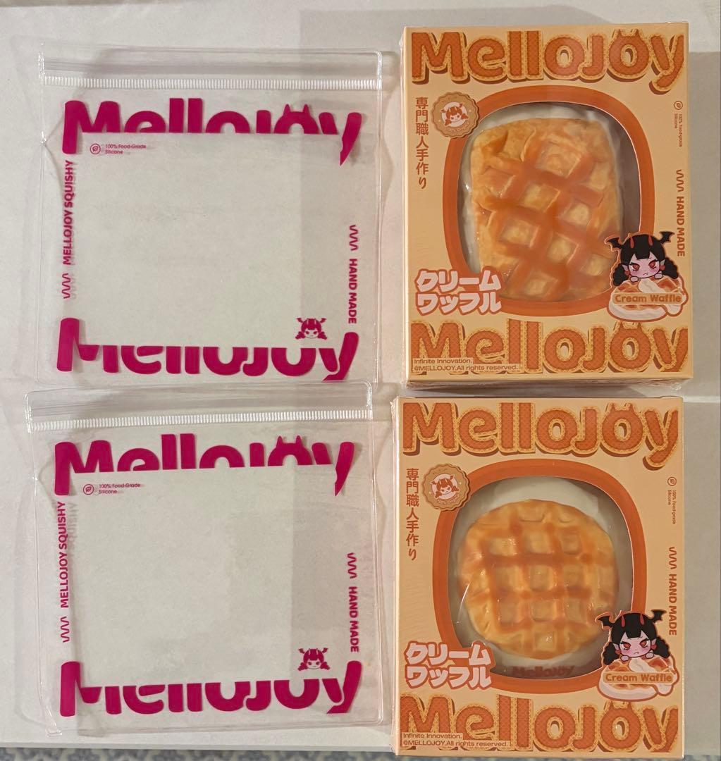 【２個セット】MelloJoy メロジョイ　クリームワッフル　丸と四角