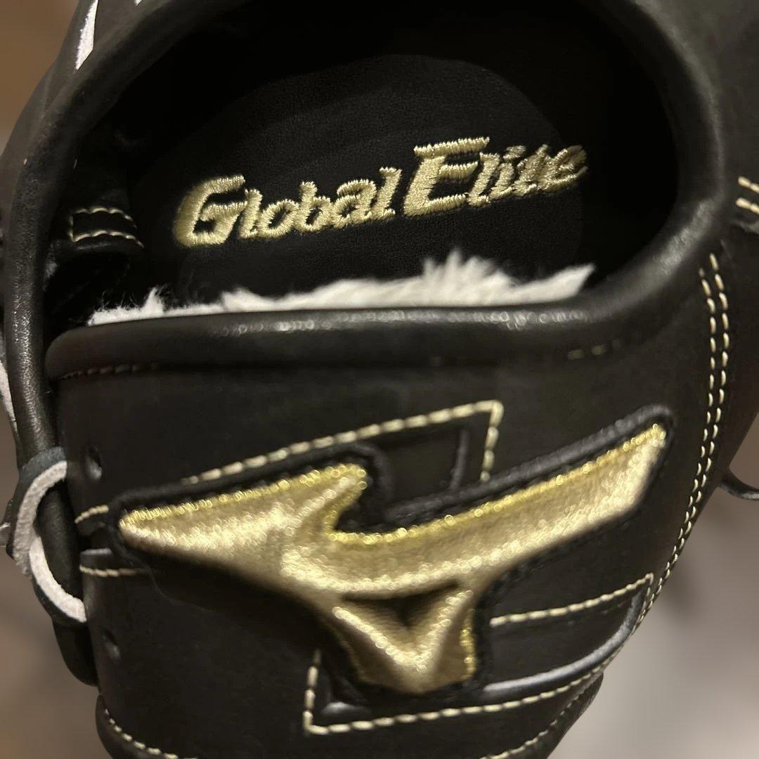 Global Elite 少年軟式用右利き　野球グローブ 黒
