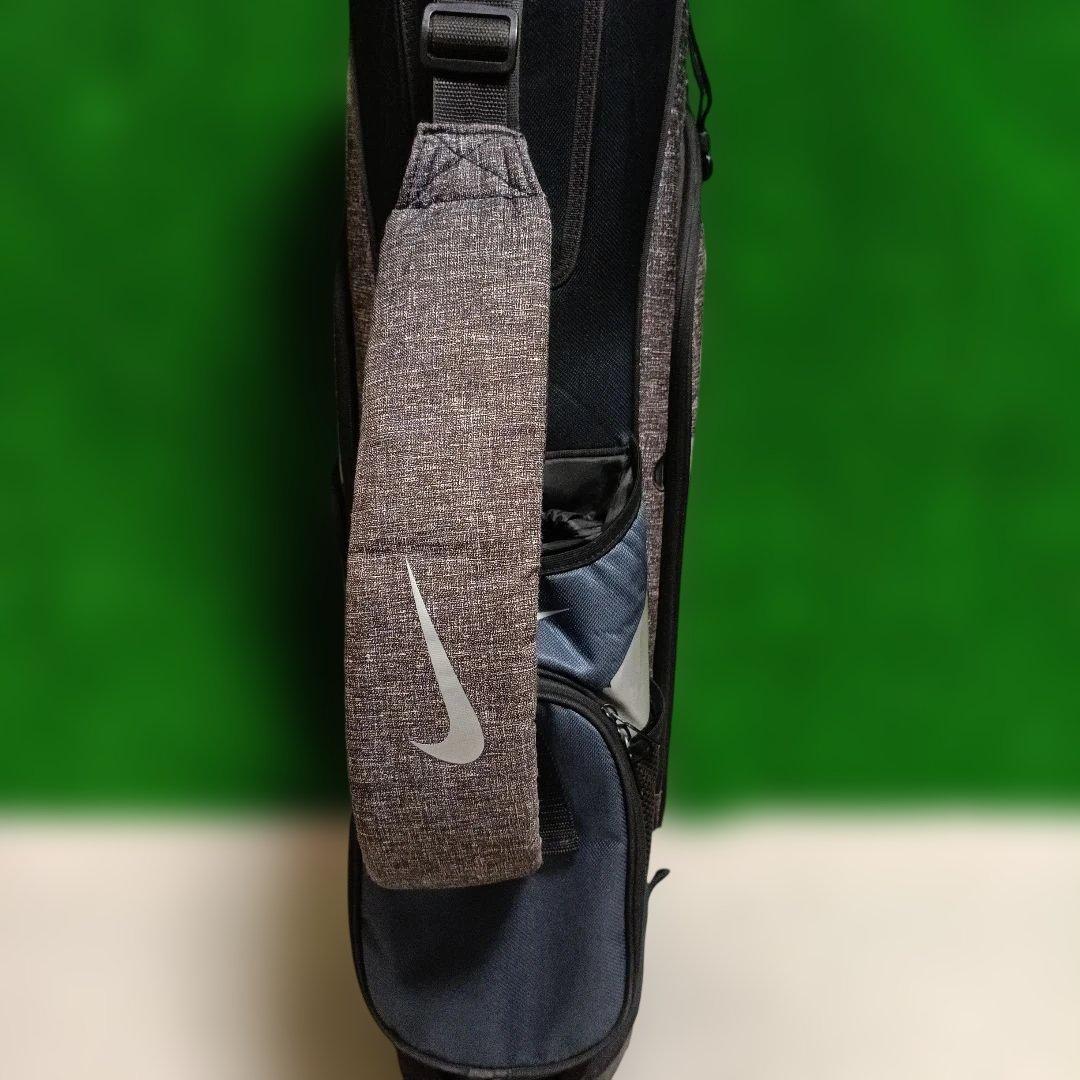 Nike ゴルフキャディバッグ グレー ストライプ ※フードチャック壊れ
