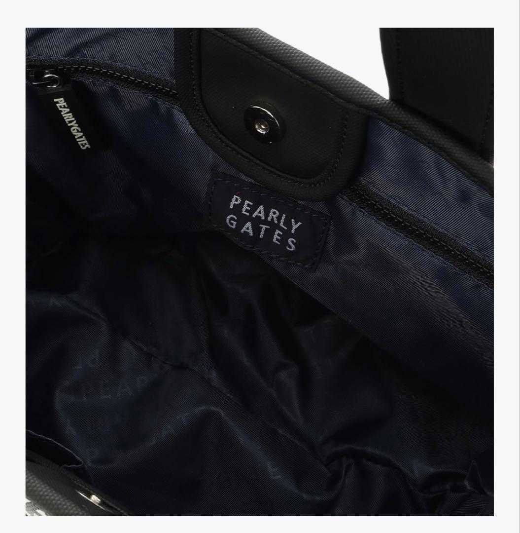最終お値下げ‼️ PEARLY GATES ロゴトートバッグ ホワイト/ブラック
