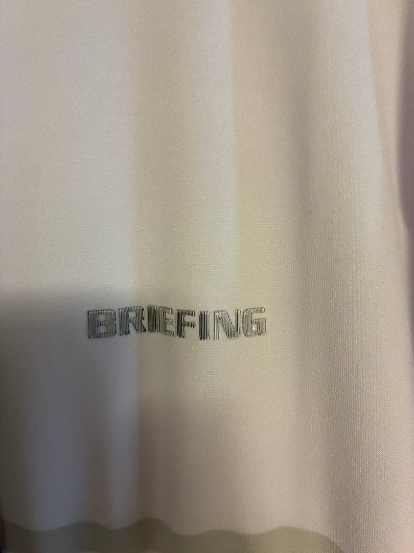 週末セール 新品 BRIEFING ゴルフ モックネック 半袖 ホワイトメンズ