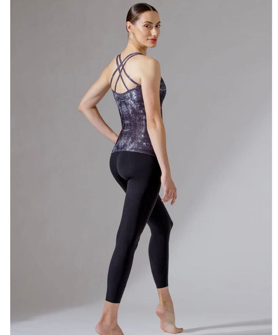 新品ASANA TANK, BLACK NOISE XS
