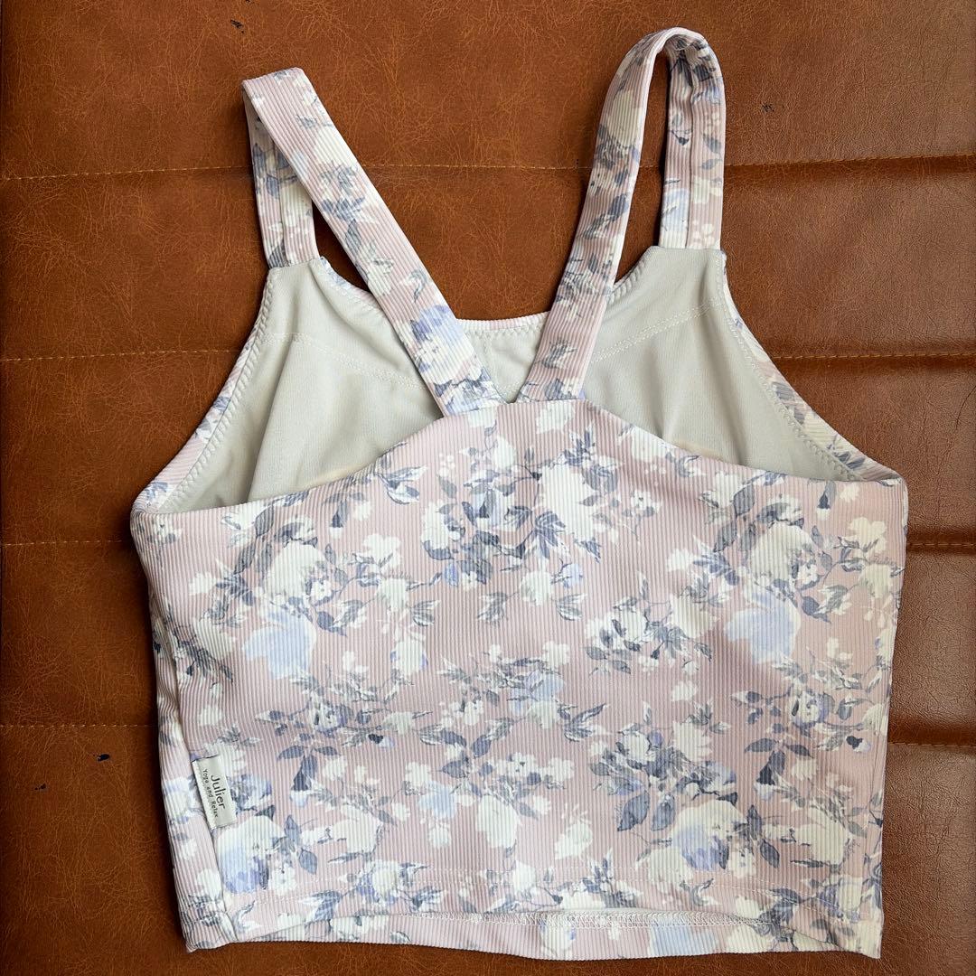 Julier RibFloretプリント トップス