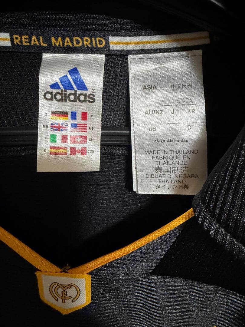 adidas レアルマドリード 99/00 復刻 ユニフォーム 黒　S