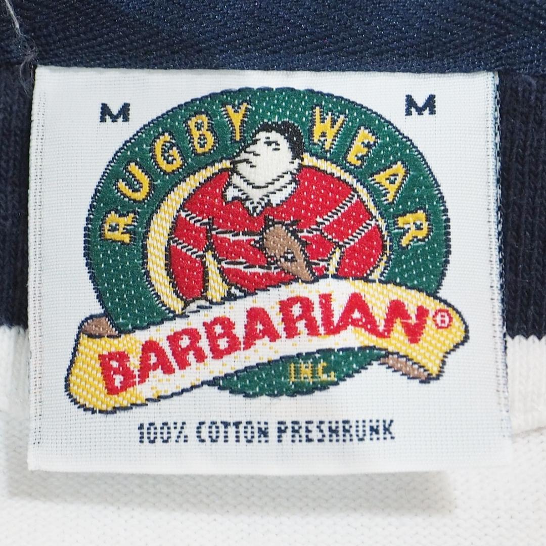 バーバリアン BARBARIAN ラガーシャツ 長袖 ポロシャツ カナダ製 M