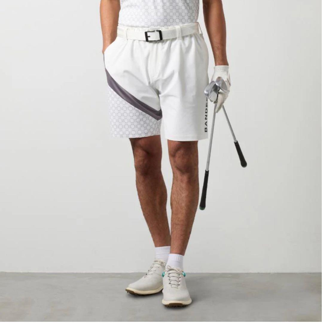 【新品・タグ付き】BANDEL メンズ ショートパンツ ホワイト グレー L