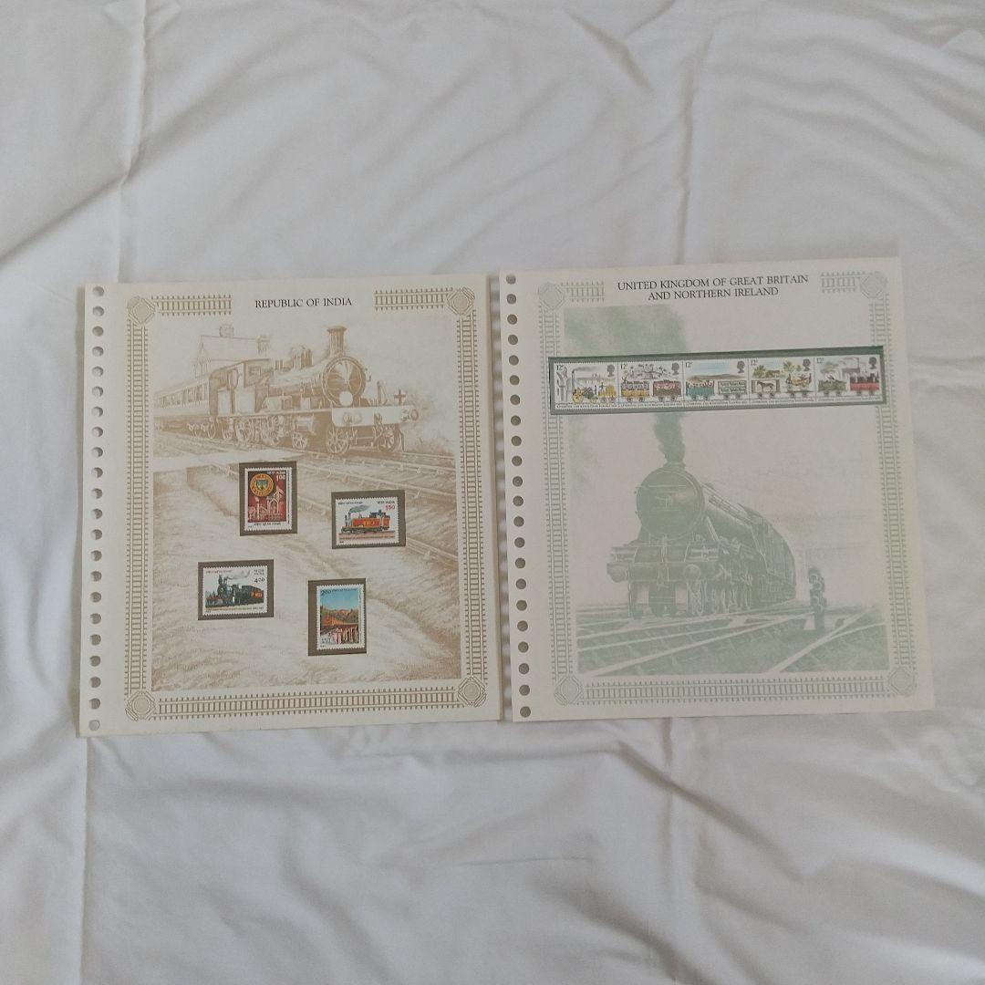 世界の鉄道 切手 コレクション TRAINS OF THE WORLD