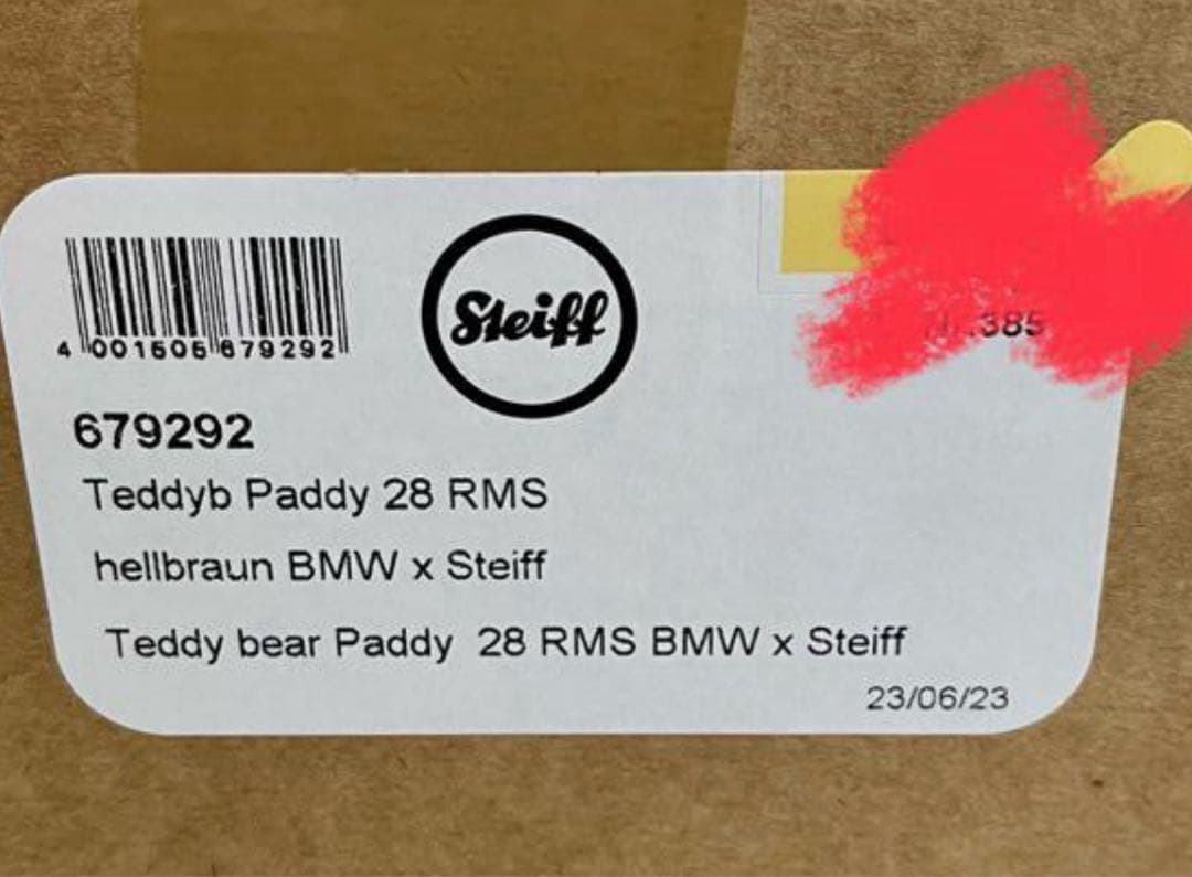 値下げ【新品】  Steiff レーシング テディベア（限定品）シュタイフ