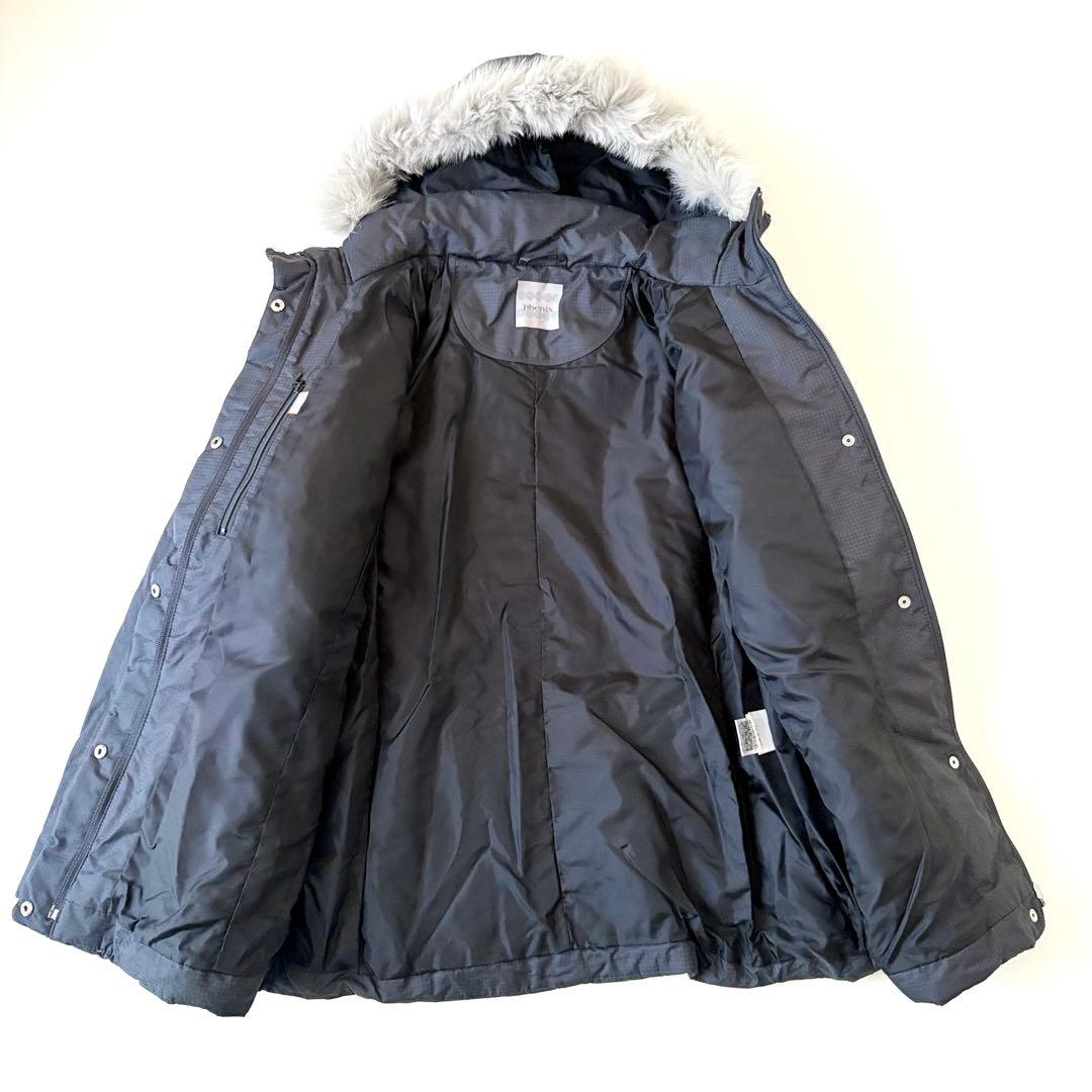 phenix スキースノボウエア 上下 L グレー ファー取外し可能