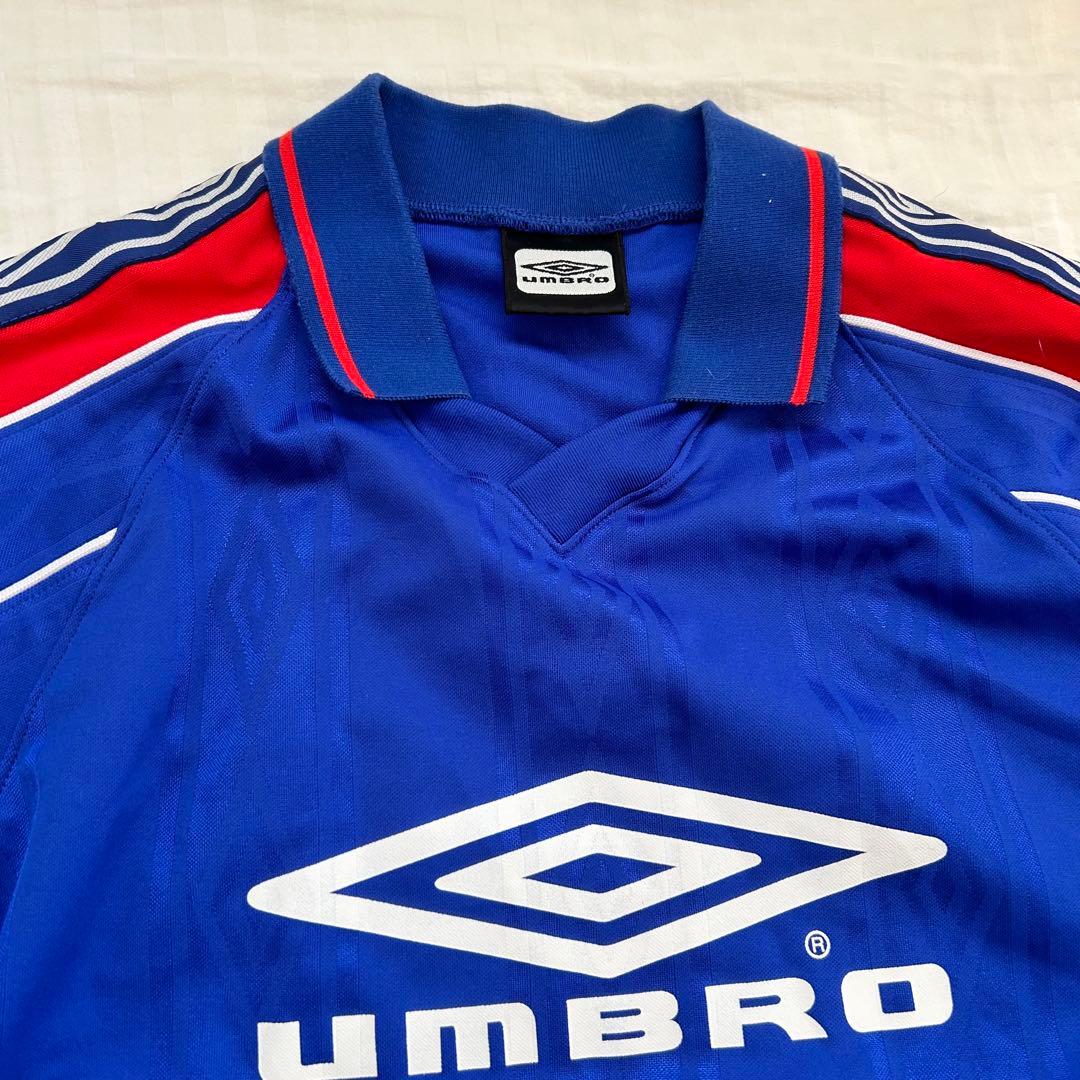 UMBRO 00s デサント製　襟付きゲームシャツ　ストライプ