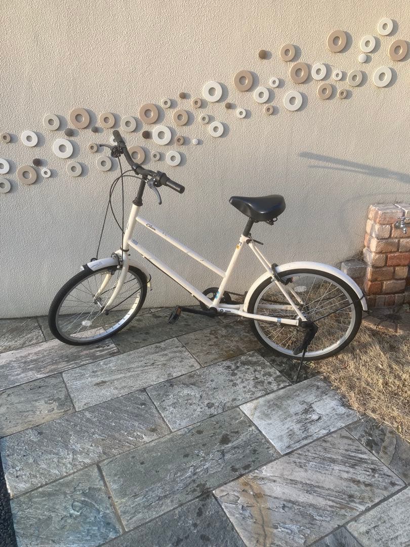 【直接引き取りのみ】サイクルベースあさひ　クリームミニベロ 自転車本体