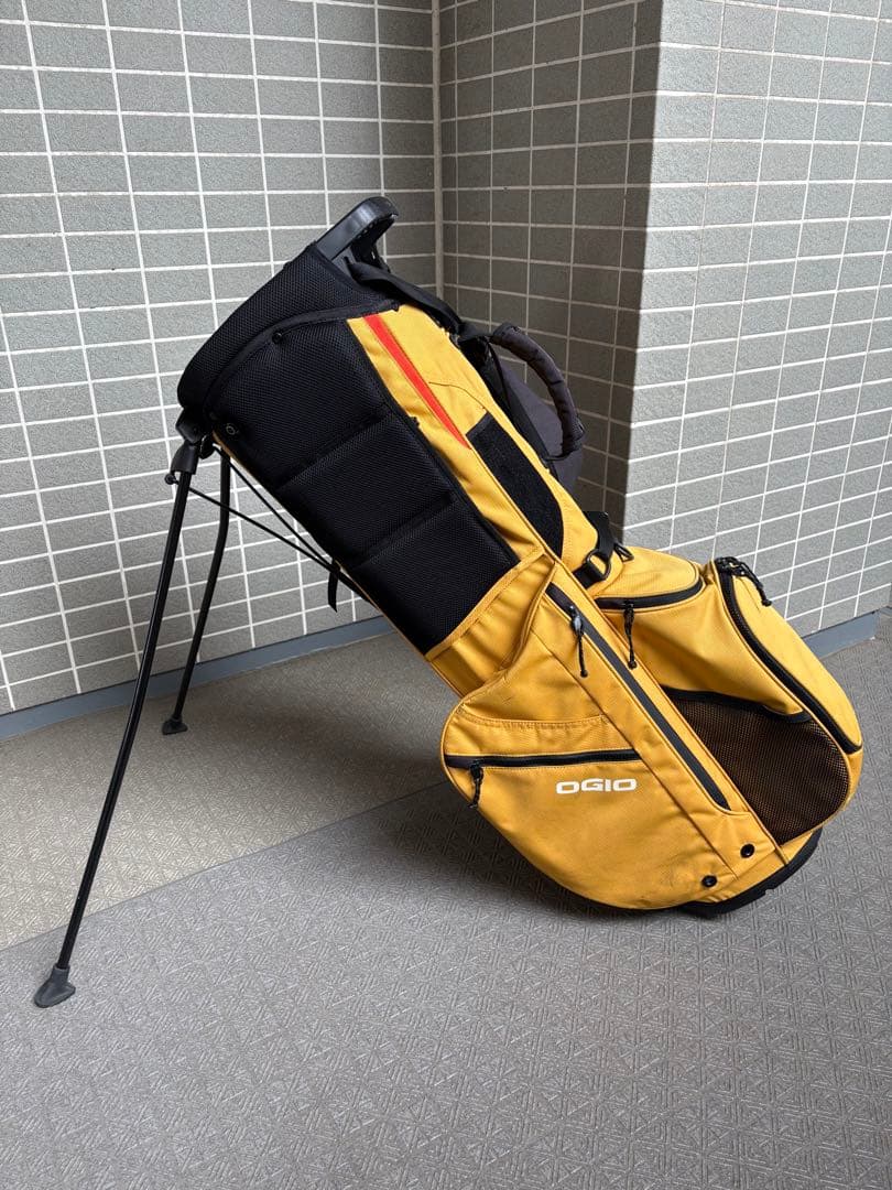 OGIO ゴルフバッグ イエロー スタンド付き