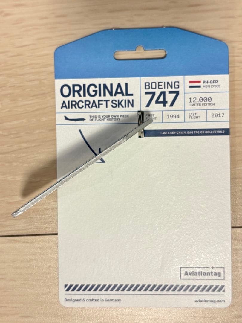 航空機・ヘリコプター Aviationtag KLM B747-400M PH-BFR
